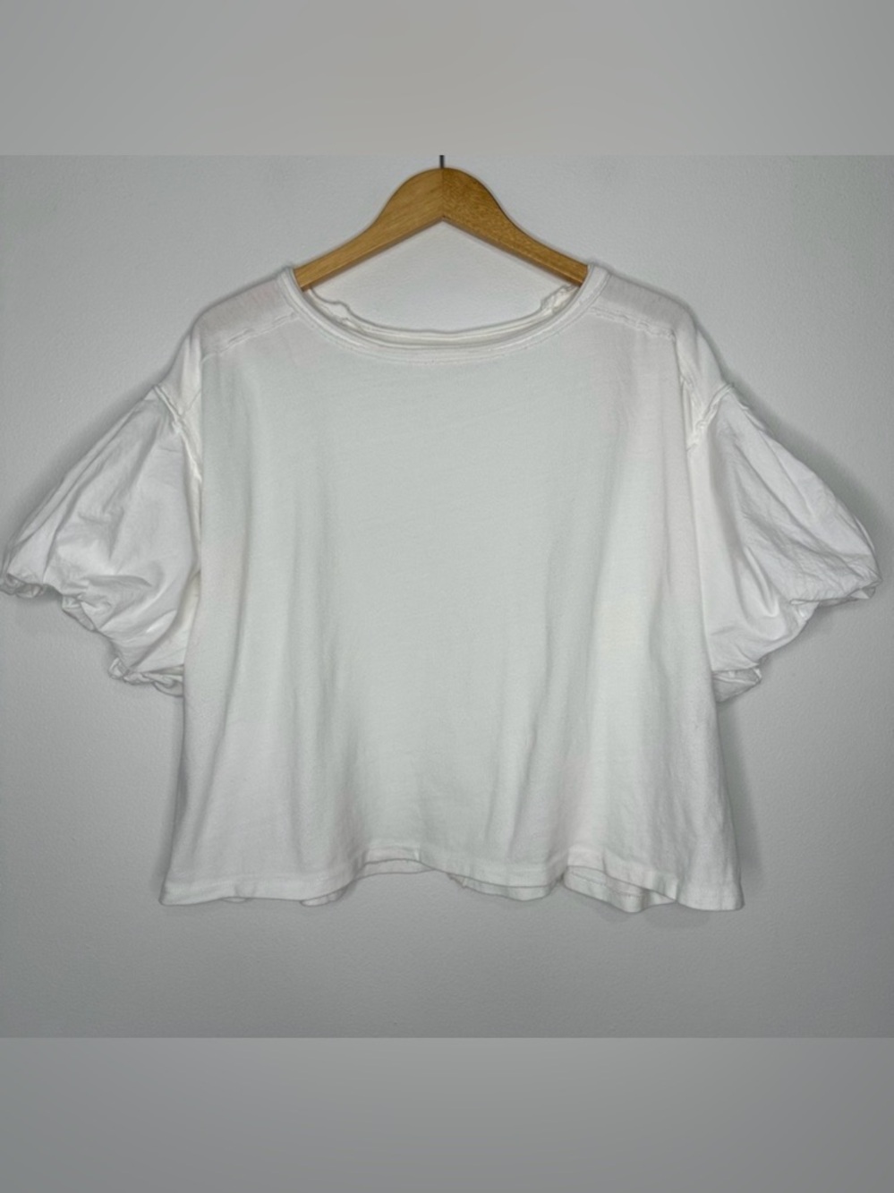 Free People Blossom Tee Shirt White Size M